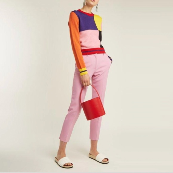 MSGM Color Block Patchwork Wool-Blend Sweater (Multicolored) - Picture 2 of 16